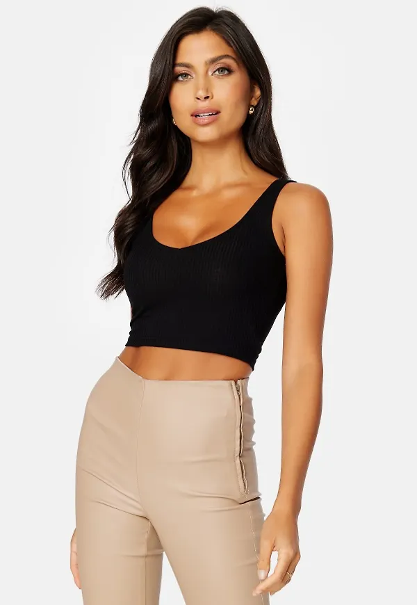 BUBBLEROOM Vilja rib singlet Black M