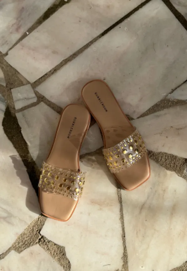 BUBBLEROOM Vinyl Sandal Gold-coloured 41