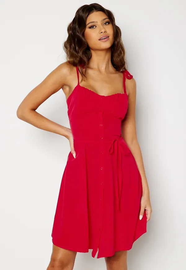 BUBBLEROOM Violie strap dress Red 42