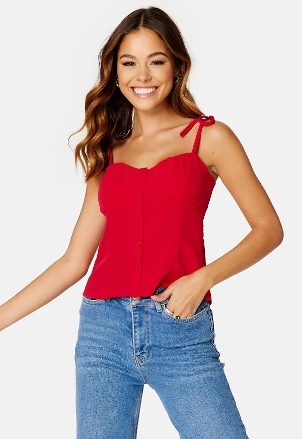 BUBBLEROOM Violie Strap top Red 38