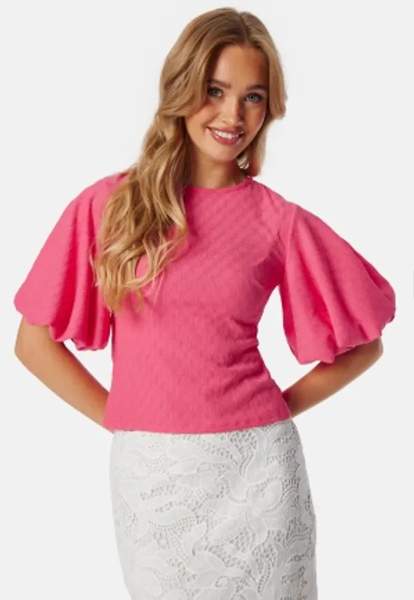 BUBBLEROOM Volume Sleeve Blouse Pink XS