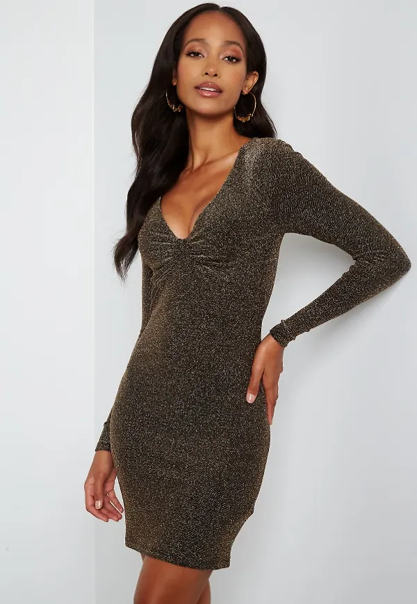 BUBBLEROOM Welma Dress Gold S
