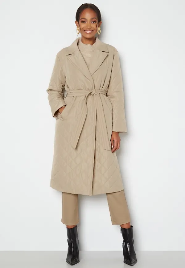 BUBBLEROOM Wendolyn Quilted Coat Beige 40