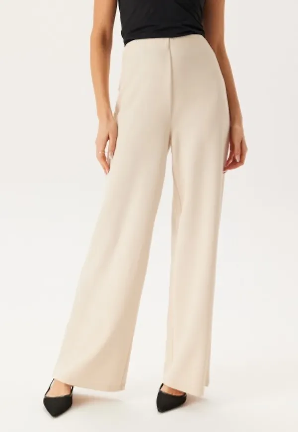 BUBBLEROOM Wide Soft Trousers Light beige XS