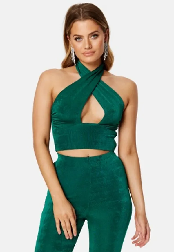 BUBBLEROOM Wiley halterneck top Green XS