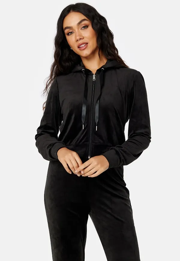 BUBBLEROOM Willow soft velour jacket Black S