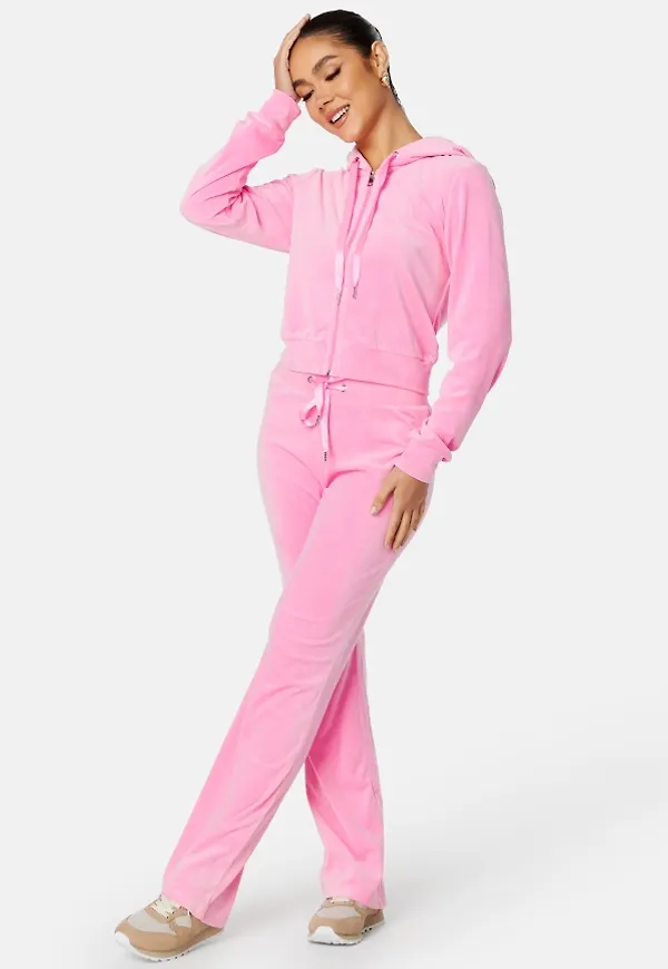 BUBBLEROOM Willow soft velour trousers Pink L