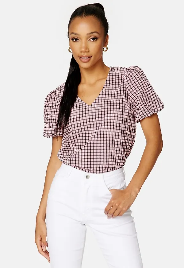 BUBBLEROOM Winola blouse Pink / Checked L