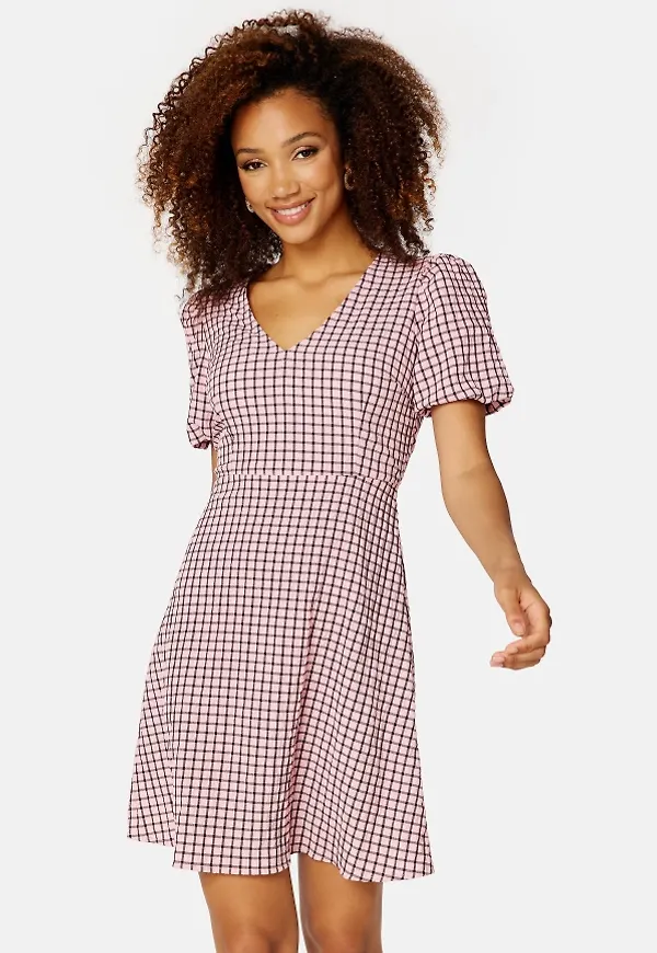 BUBBLEROOM Winola dress Pink / Checked S
