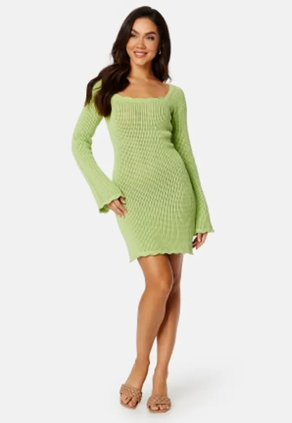 BUBBLEROOM Wren crochet dress Green XL