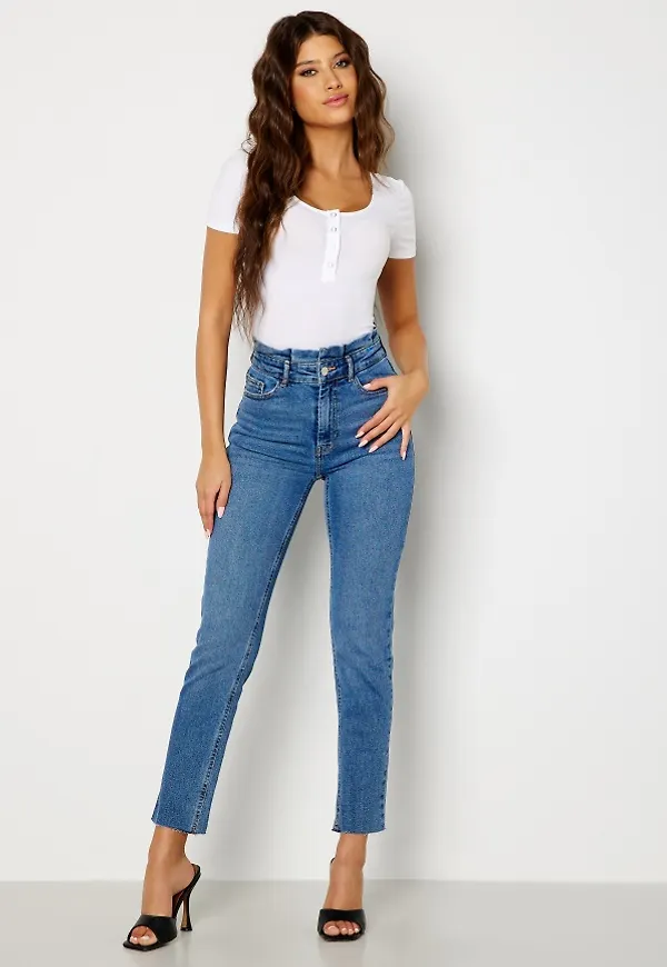 BUBBLEROOM Yanet high waist jeans Light denim 42