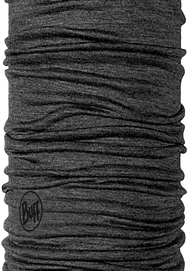 Buff Lightweight Merino Wool Tubular Solid Grey