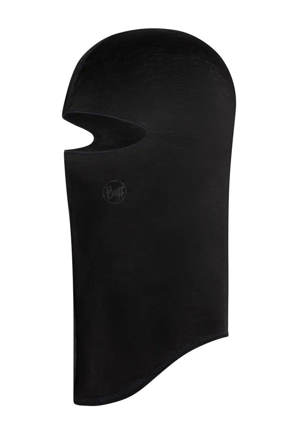 Buff Merino Lightweight Balaclava Solid Black