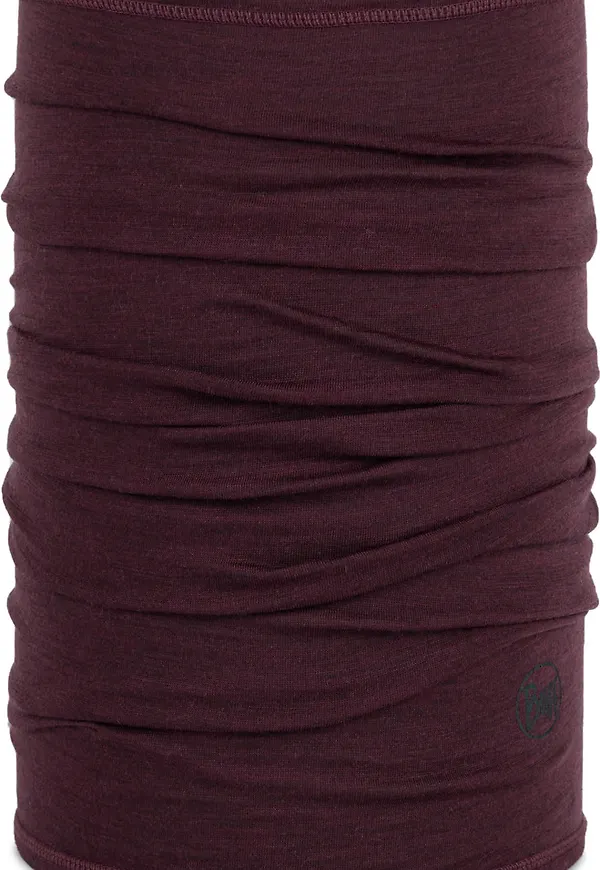 Buff Merino Lightweight Neckwear Solid Garnet