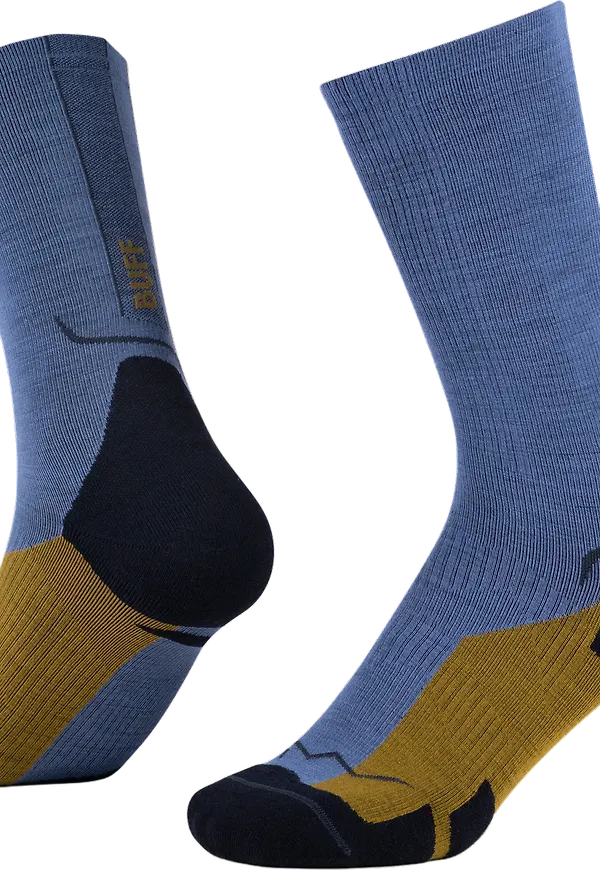 Buff Merino LW Wool Crew Blue