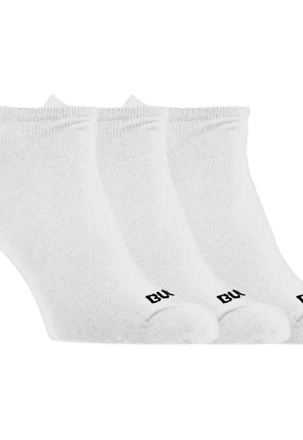 Bula Men's 3pk No Show Socks White