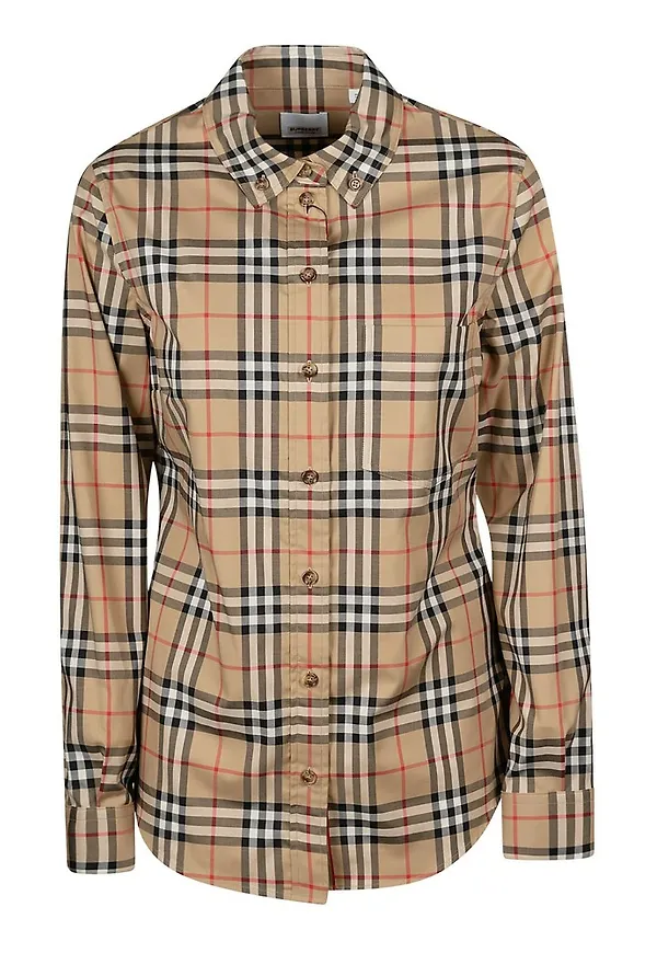 Burberry - Skjortor - Brun - Dam - Storlek: 2Xs,3Xs