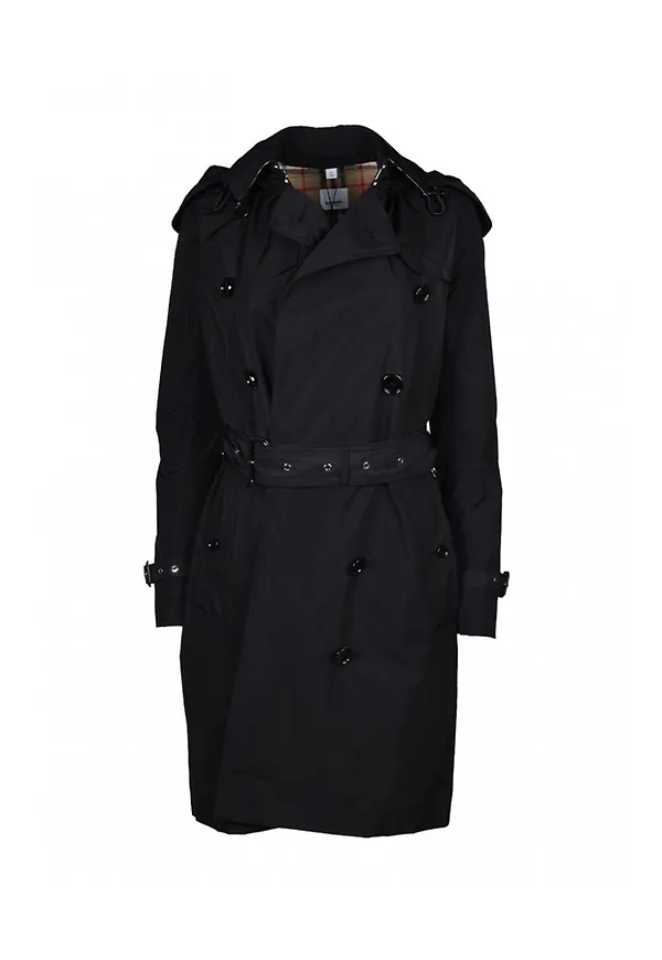 Burberry - Trenchcoats - Svart - Dam - Storlek: 2XS