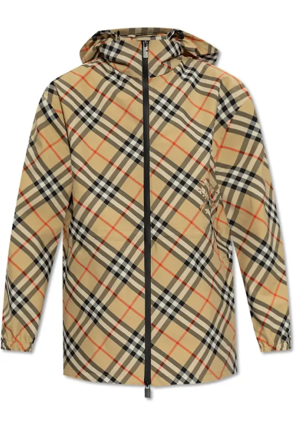 Burberry, Jacka, Dam, M, Polyester, Rutig jacka