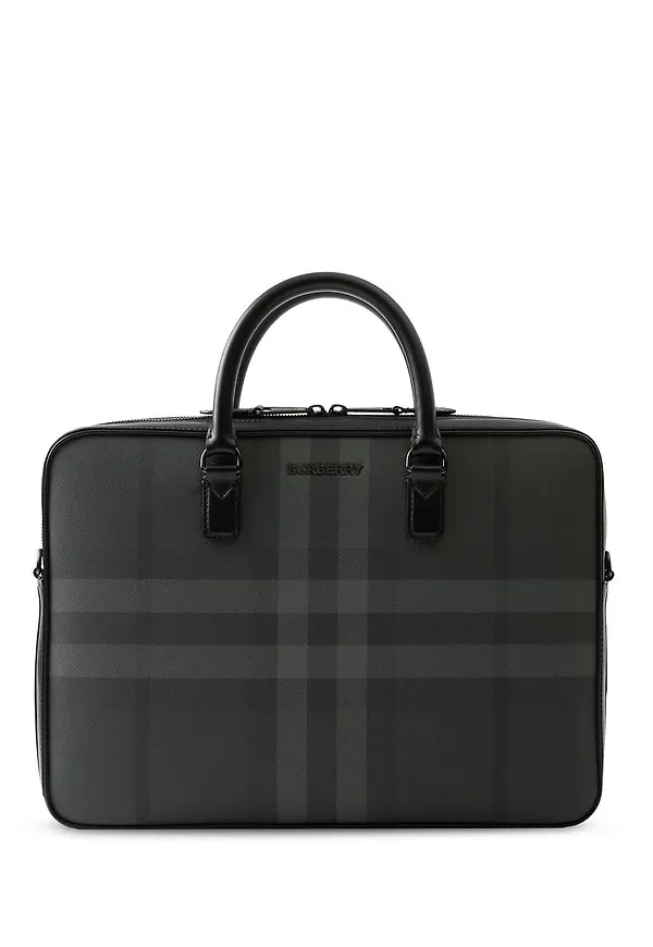 Burberry Ainsworth rutig portfölj - Grå