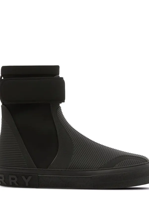Burberry ankelboots med panel - Svart
