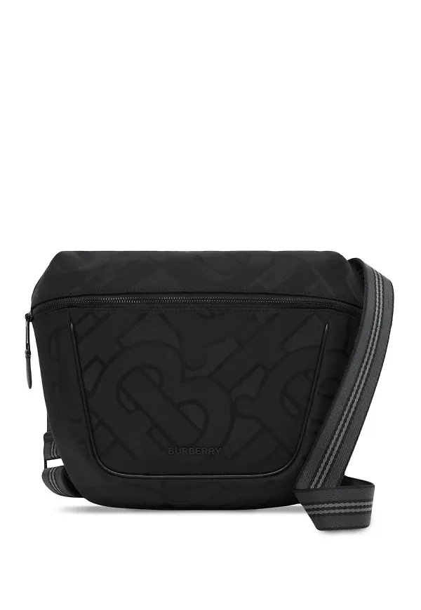 Burberry Archie axelremsväska med monogram - Svart