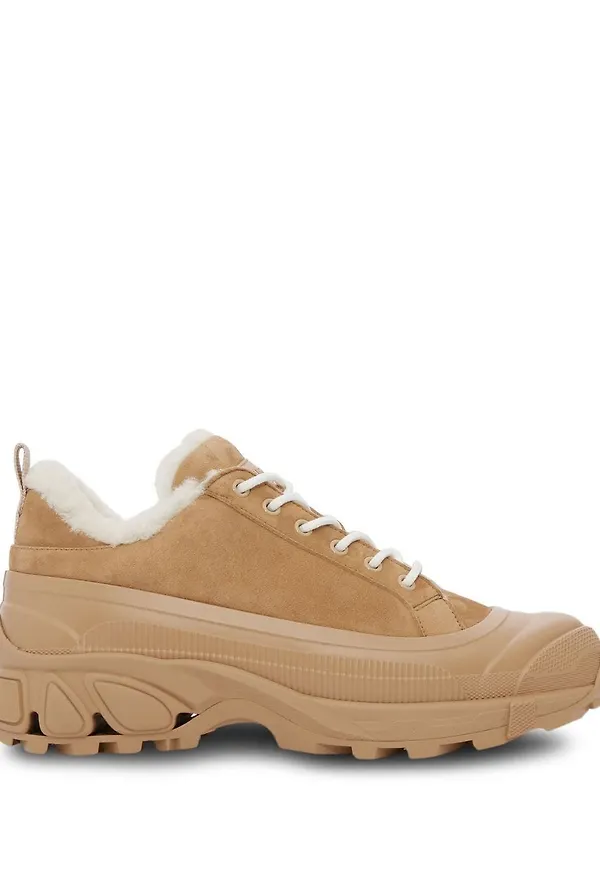 Burberry Arthur fårskinnsfodrade sneakers - Brun