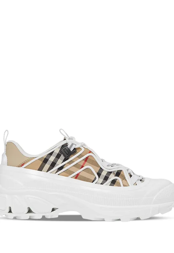 Burberry Arthur rutiga sneakers - Brun