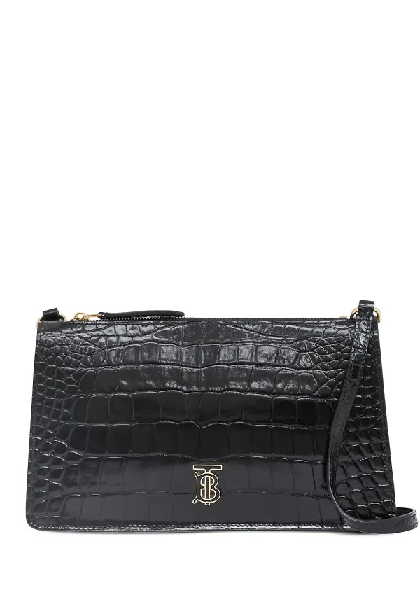 Burberry axelväska med krokodileffekt - Svart