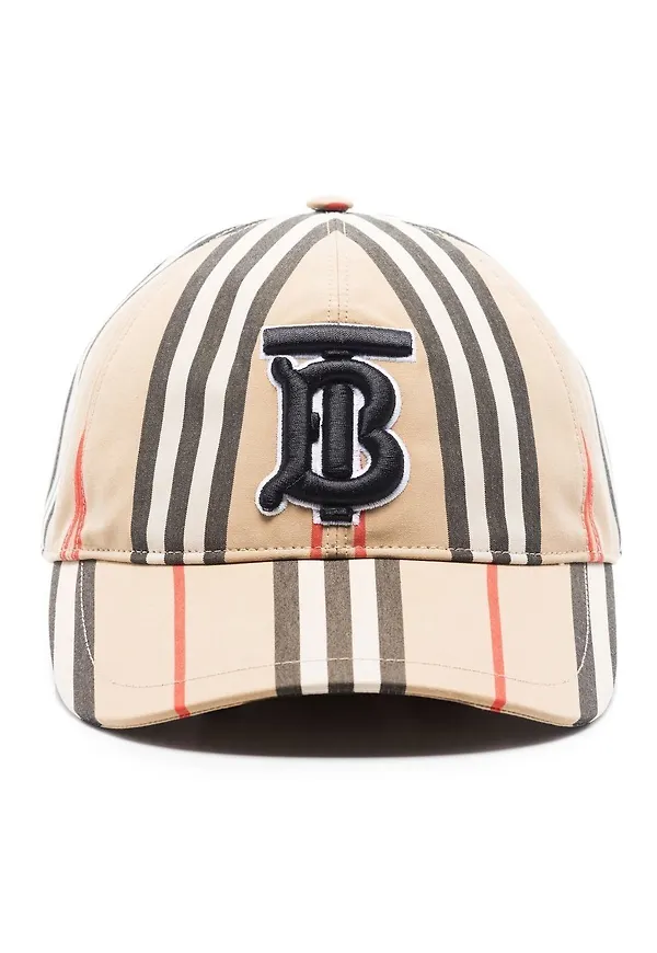 Burberry basebollkeps med monogram - Neutral