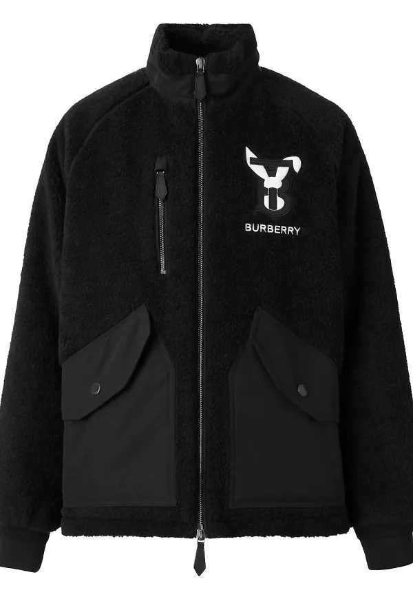 Burberry bomberjacka med applikation - Svart