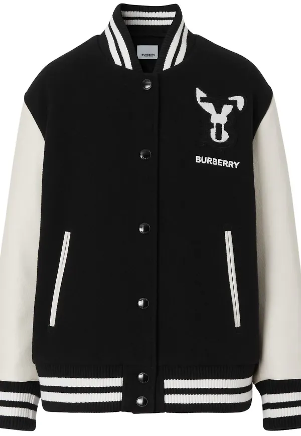 Burberry bomberjacka med kaninapplikation - Svart