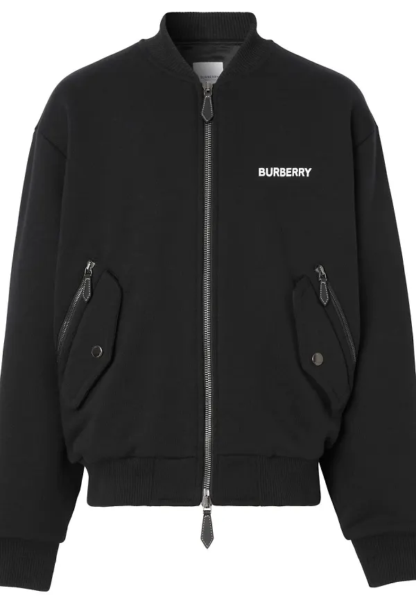 Burberry bomberjacka med logotyp - Svart