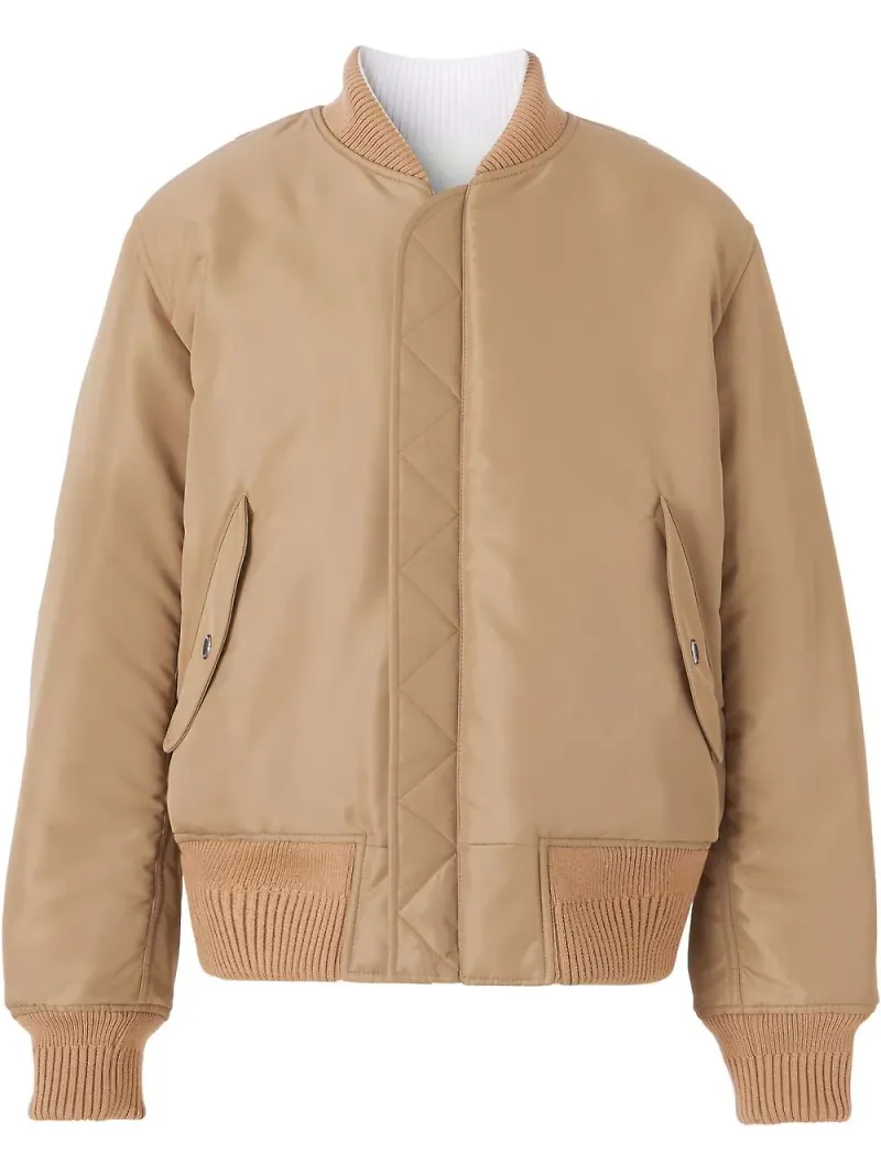 Burberry bomberjacka med logotyp - Vit