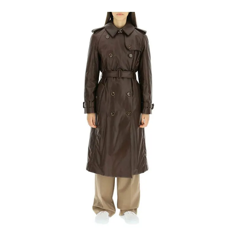 Burberry Burberry plonge lambskin waterloo trench coat Brun, Dam