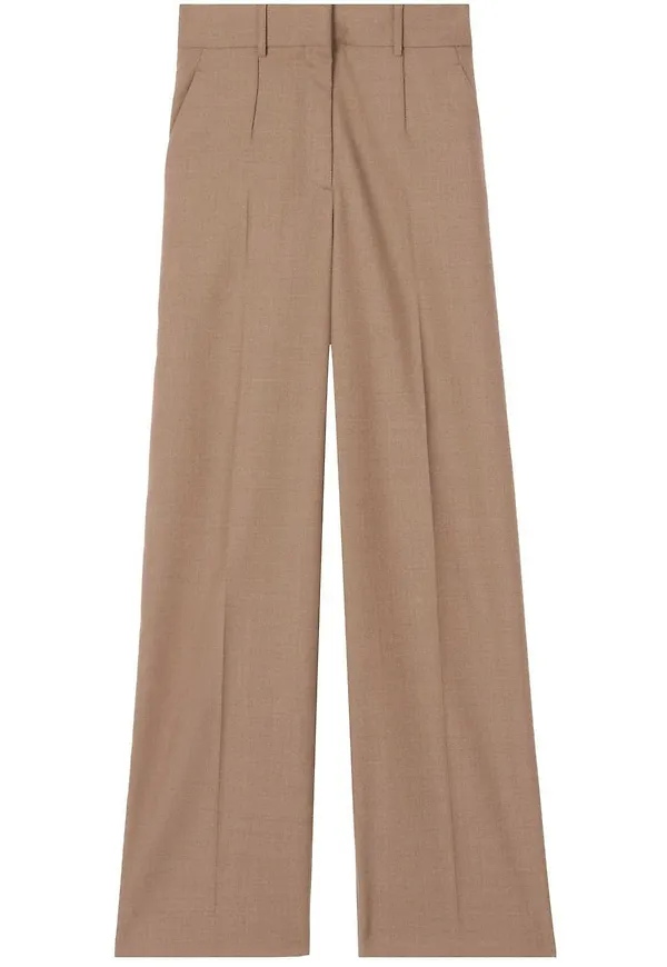 Burberry byxor med vida ben - Neutral