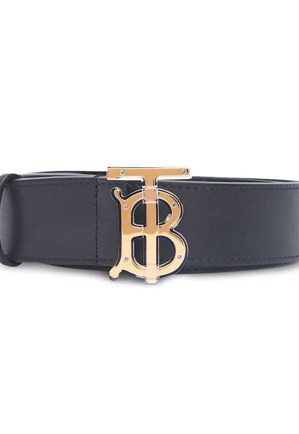 Burberry bälte med monogram - Svart