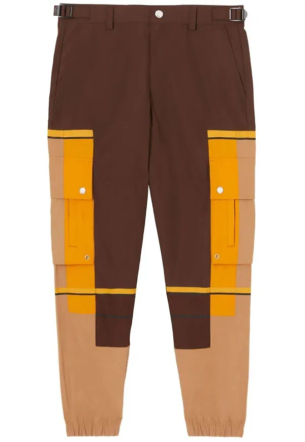 Burberry cargobyxor med färgblock - Brun