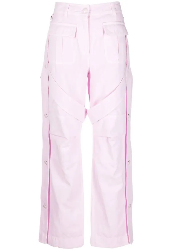 Burberry cargobyxor med knappar - Rosa