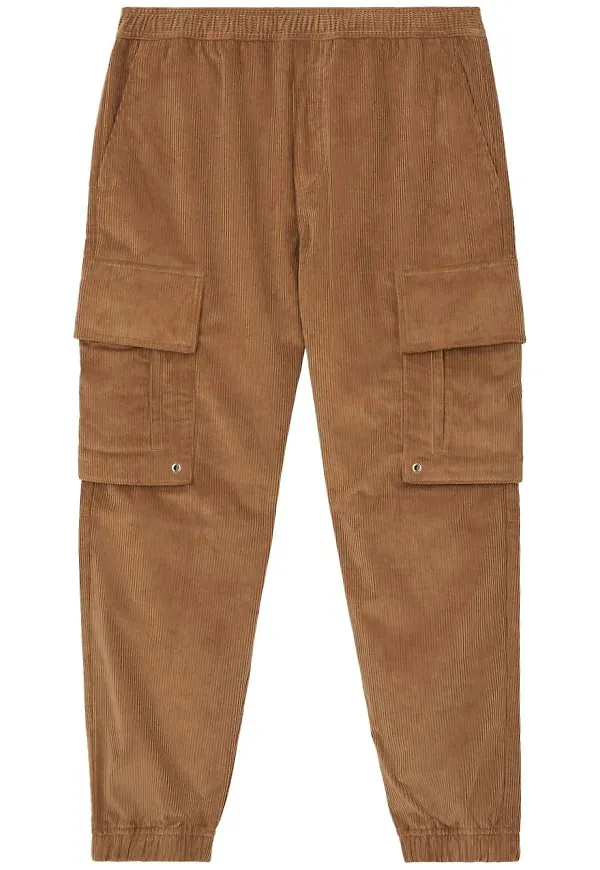 Burberry cargobyxor med logotypplakett - Brun