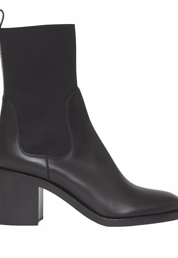 Burberry Chelsea-boots med blockklack - Svart