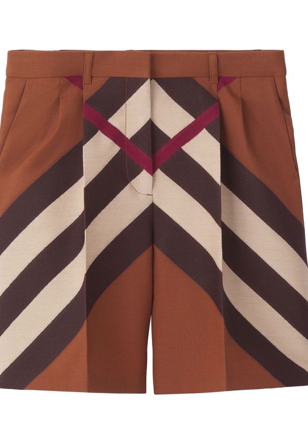 Burberry chevronmönstrade finshorts - Brun