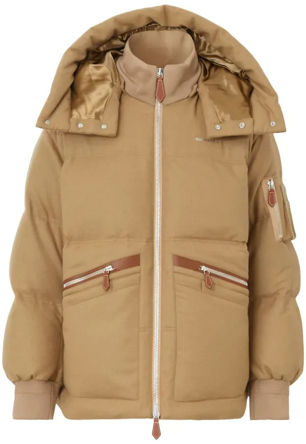 Burberry cotton gabardine puffer jacket - Brun