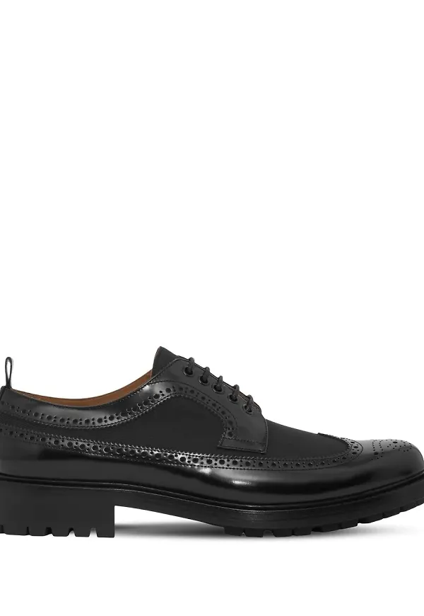 Burberry derbyskor med grosgrain-panel - Svart