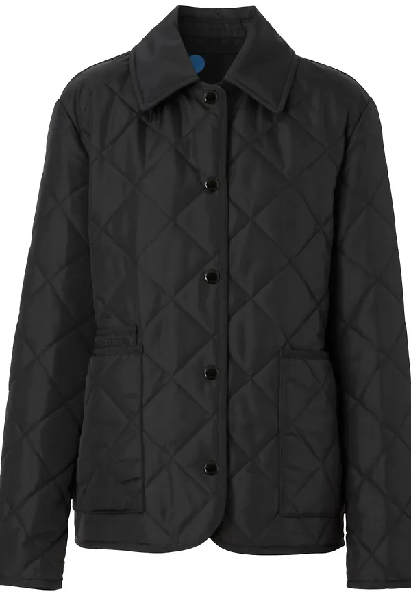 Burberry diamantquiltad jacka - Svart