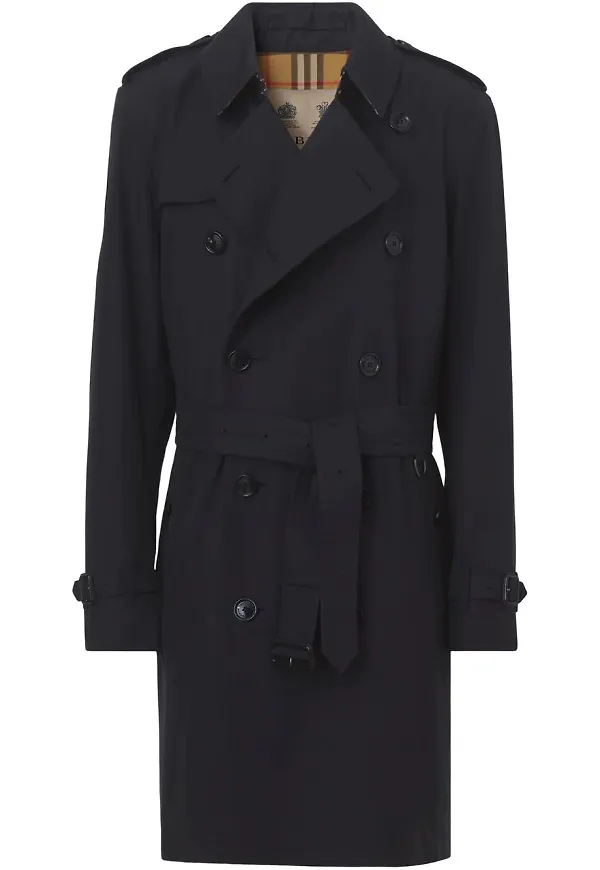 Burberry dubbelknäppt trenchcoat - Blå