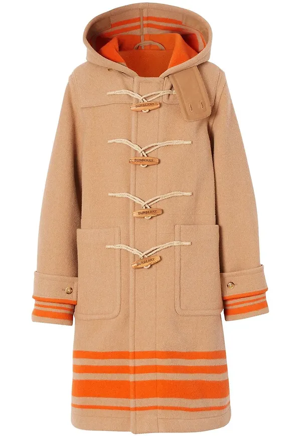 Burberry duffelrock med huva - Brun