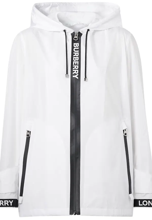 Burberry ECONYL® jacka med huva - Vit