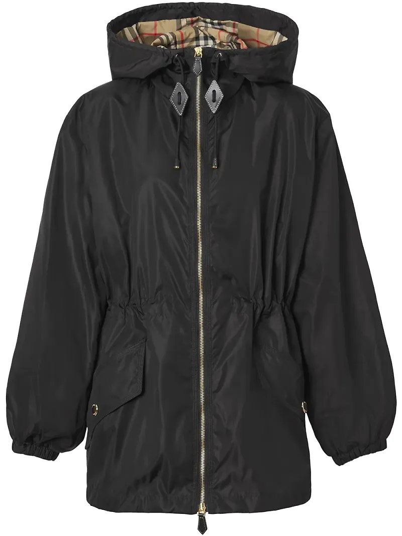 Burberry ECONYL® lättviktsjacka med huva - Svart