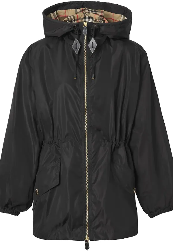 Burberry ECONYL® lättviktsjacka med huva - Svart